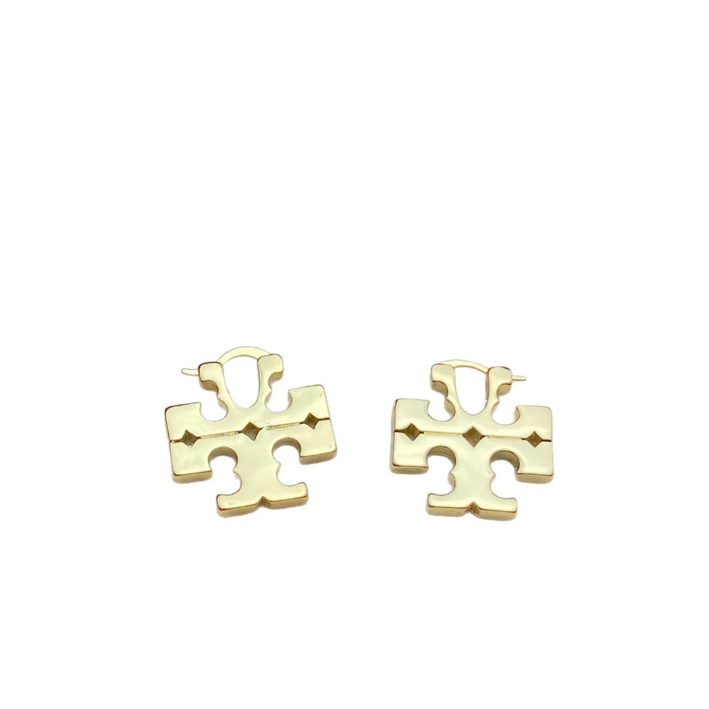 Tory Burch Letter Earrings Polished Tiny for - Picture 5 of 7